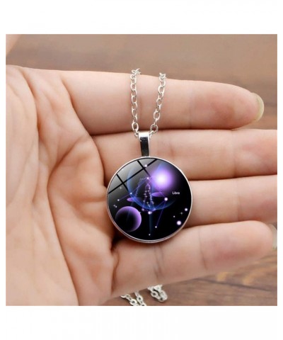 Zodiac Necklace Twelve Luminous Constellations Necklace Pendant for Women Retro Zodiac Glowing Time Gemstone Ball Necklace Fa...