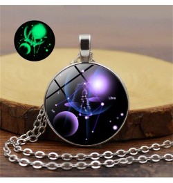 Zodiac Necklace Twelve Luminous Constellations Necklace Pendant for Women Retro Zodiac Glowing Time Gemstone Ball Necklace Fa...