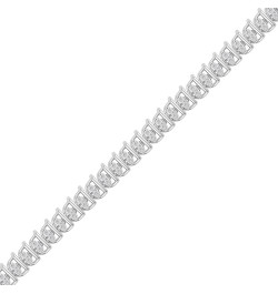 Prong Set 2.00 to 2 1/4 Carat Round-cut Double Row Diamond Tennis Bracelet in Sterling Silver | Fine Jewelry for Women Teen G...