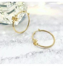 18k Gold Plated HoopEarrings Yellow Gold Cross Huggie Hoop Earrings for Women Cross Hoop Earrings 35mm $11.75 Earrings