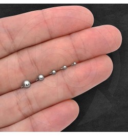 Premium Body Jewelry - Titanium Ball Tops for Internally Threaded Barbells - 16G 14G - Septum Cartilage Helix Tragus Conch Ro...