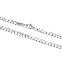 304 Grade Surgical Stainless Steel Diamond-Cut Cuban Curb 18 Inch Chain Necklace 2mm 3mm 4.5mm 5mm 6mm Tarnish Resistant Hypo...