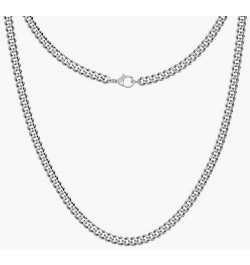 304 Grade Surgical Stainless Steel Diamond-Cut Cuban Curb 18 Inch Chain Necklace 2mm 3mm 4.5mm 5mm 6mm Tarnish Resistant Hypo...