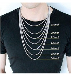 304 Grade Surgical Stainless Steel Diamond-Cut Cuban Curb 18 Inch Chain Necklace 2mm 3mm 4.5mm 5mm 6mm Tarnish Resistant Hypo...