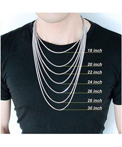 304 Grade Surgical Stainless Steel Diamond-Cut Cuban Curb 18 Inch Chain Necklace 2mm 3mm 4.5mm 5mm 6mm Tarnish Resistant Hypo...