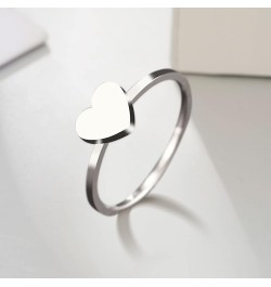 Cute Dainty Hollow Out Band Ring,Platinum Plated Silver Statement Band Ring Jewelry for Women Girls Ring_I $7.64 Rings