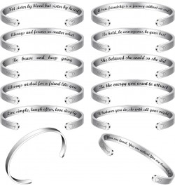 12 Pcs Christian Bracelet Engraved Bible Verse Jewelry for Women Religious Baptism Gifts Inspirational Scripture Open Cuff Ba...