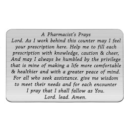 Pharmacist Gift A Pharmacist's Prayer Jewelry Pharmacy School Student Graduation Gift Drug Dealer Gift Wallet Card $10.77 Nec...