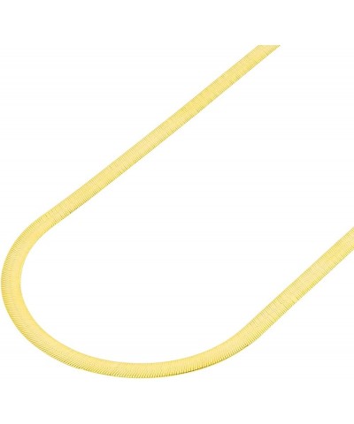 14k Yellow Gold 3mm Solid Herringbone Silky Flat High Polish Chain Necklace, Womens Lobster Clasp 14" 16" 18" 20" 22" 24 18 $...