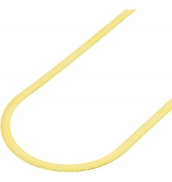 14k Yellow Gold 3mm Solid Herringbone Silky Flat High Polish Chain Necklace, Womens Lobster Clasp 14" 16" 18" 20" 22" 24 18 $...