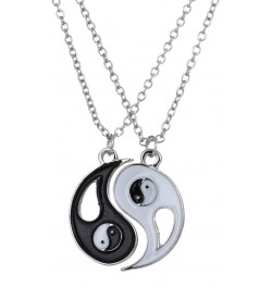 Traditional Chinese Taiji Couple Necklace Yingyang Amulet Charms Necklace $9.79 Necklaces