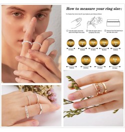 14K Gold Rings Stacking Rings for Women Stackable Silver Rings for Teen Girls Thin Rose Gold Band Ring Set Simple Midi Thumb ...