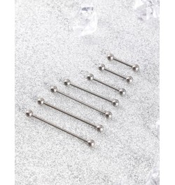 2PCS 14G G23 Titanium Straight Barbell Tongue Rings Nipple Barbell Ring Bars Cartilage Earring Body Piercing Jewelry Internal...