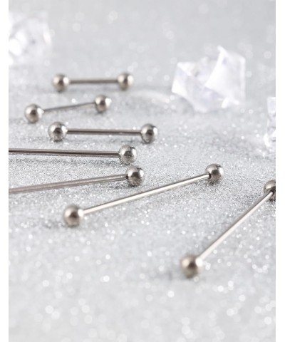 2PCS 14G G23 Titanium Straight Barbell Tongue Rings Nipple Barbell Ring Bars Cartilage Earring Body Piercing Jewelry Internal...