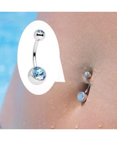 36pcs 14G Stainless Steel Belly Button Rings Navel Rings CZ Curved Barbell Piercing Belly Rings for Women Body Piercing Jewel...