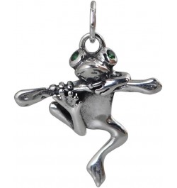 S925 Silver Retro Funny Frog Pendant Women's Clavicle Chain Pendant Pendant+Chain $18.68 Necklaces