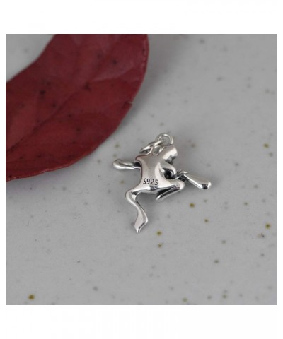 S925 Silver Retro Funny Frog Pendant Women's Clavicle Chain Pendant Pendant+Chain $18.68 Necklaces