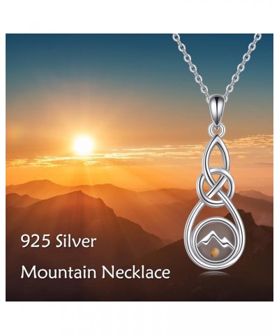 Mustard Seed Necklace Sterling Silver Celtic Infinity Pendant Faith Jewelry Religious Gifts for Women Men Mountain $24.35 Nec...