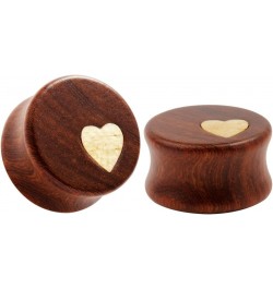 Nature Red Sandalwood Wooden Ear Plugs Concise Style Heart/Flower Design Ear Pierced 8-25mm 22.0 Millimeters base2 $9.34 Body...