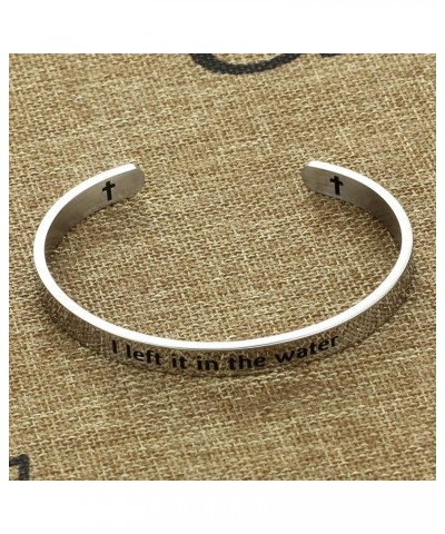 Baptism Bracelet for Women Adult Baptism Gift Baptized Bracelet for Teen Girl i left it cuff $7.24 Bracelets