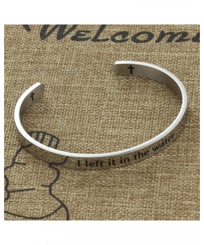 Baptism Bracelet for Women Adult Baptism Gift Baptized Bracelet for Teen Girl i left it cuff $7.24 Bracelets