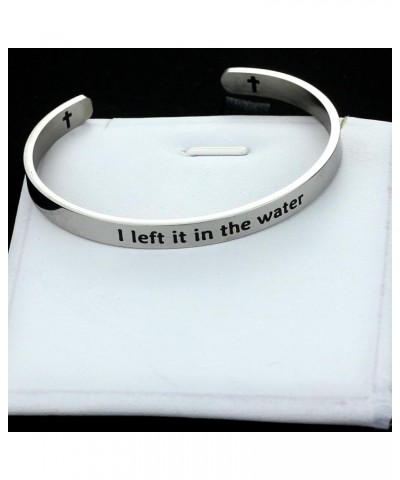 Baptism Bracelet for Women Adult Baptism Gift Baptized Bracelet for Teen Girl i left it cuff $7.24 Bracelets