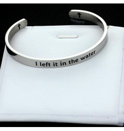 Baptism Bracelet for Women Adult Baptism Gift Baptized Bracelet for Teen Girl i left it cuff $7.24 Bracelets