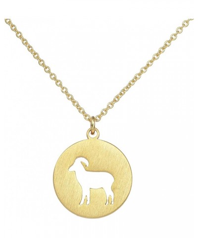 Animal Necklace 18K Gold Silver Plated Animal Cutouts Charm Pendant Necklace Bear Moose Goat Deer Elk Necklace Wildlife Natur...