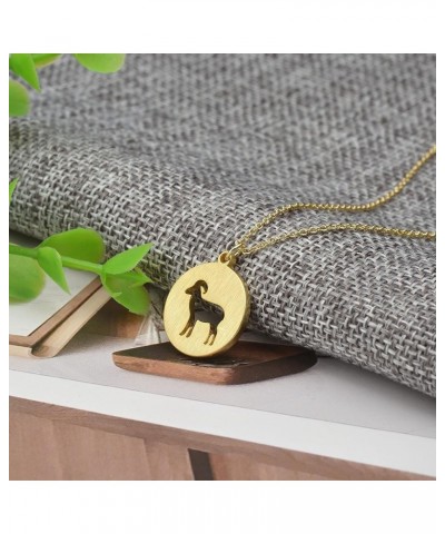 Animal Necklace 18K Gold Silver Plated Animal Cutouts Charm Pendant Necklace Bear Moose Goat Deer Elk Necklace Wildlife Natur...