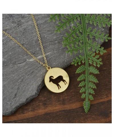 Animal Necklace 18K Gold Silver Plated Animal Cutouts Charm Pendant Necklace Bear Moose Goat Deer Elk Necklace Wildlife Natur...