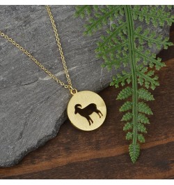 Animal Necklace 18K Gold Silver Plated Animal Cutouts Charm Pendant Necklace Bear Moose Goat Deer Elk Necklace Wildlife Natur...