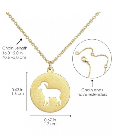 Animal Necklace 18K Gold Silver Plated Animal Cutouts Charm Pendant Necklace Bear Moose Goat Deer Elk Necklace Wildlife Natur...