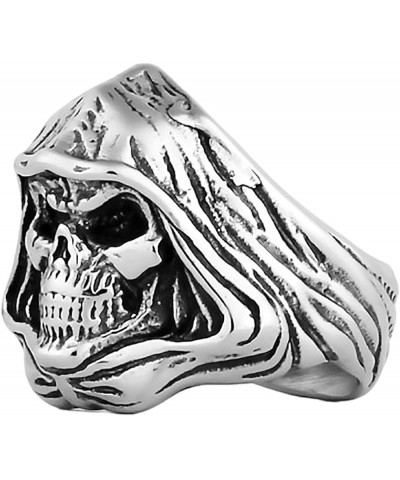 Retro Vintage Stainless Steel Death Skull Gothic Punk Party Biker Halloween Holiday Hiphop Ring Silver $5.60 Rings