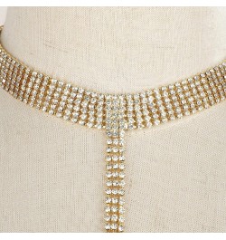 Rhinestone Silver Gold Neck Chain Link Waist Chain Crystal Bra Chain Chest Chain Underwear Chain Waist Chain Body Chain Sexy ...