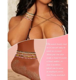 50inch Plus Size African Waist Beads Belly Chain Non-Stretching Tie-on Bead Jewelry Accessories for Women and Girls 98 $7.14 ...