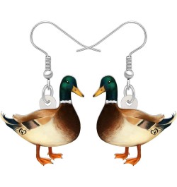 Acrylic Floral Mandarin Duck Earrings Dangle Jewelry Pelican Earrings for Women Girls Duck Gifts Brown 474 $7.27 Earrings