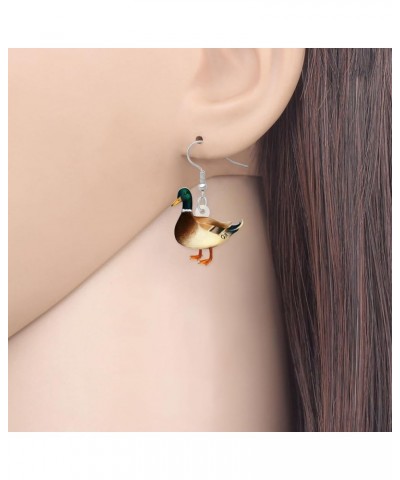 Acrylic Floral Mandarin Duck Earrings Dangle Jewelry Pelican Earrings for Women Girls Duck Gifts Brown 474 $7.27 Earrings