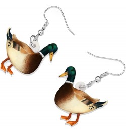 Acrylic Floral Mandarin Duck Earrings Dangle Jewelry Pelican Earrings for Women Girls Duck Gifts Brown 474 $7.27 Earrings