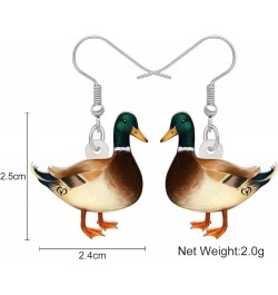 Acrylic Floral Mandarin Duck Earrings Dangle Jewelry Pelican Earrings for Women Girls Duck Gifts Brown 474 $7.27 Earrings