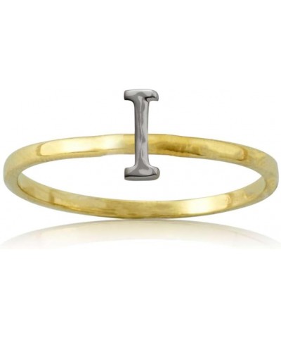 10k Yellow Gold Two-Tone Ladies Alphabet Initial Rings Letter I $48.52 Others