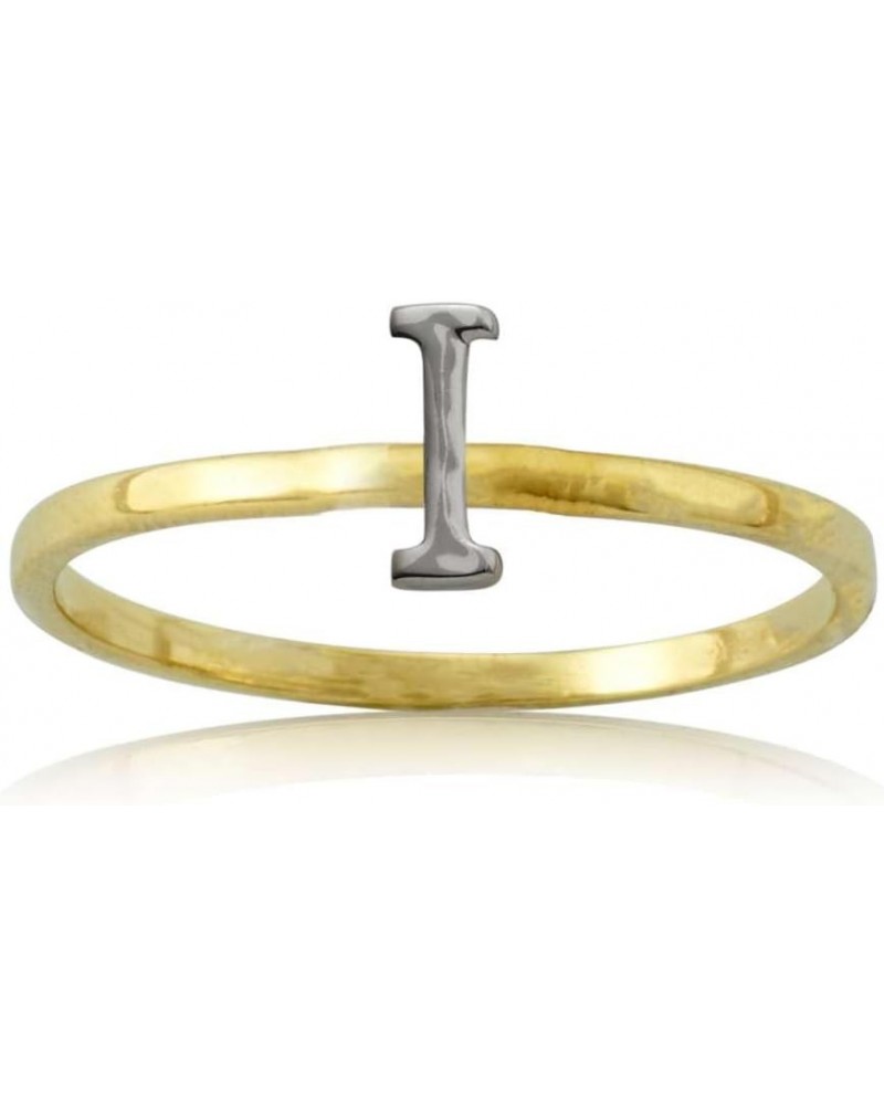 10k Yellow Gold Two-Tone Ladies Alphabet Initial Rings Letter I $48.52 Others