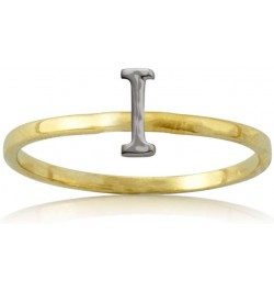 10k Yellow Gold Two-Tone Ladies Alphabet Initial Rings Letter I $48.52 Others