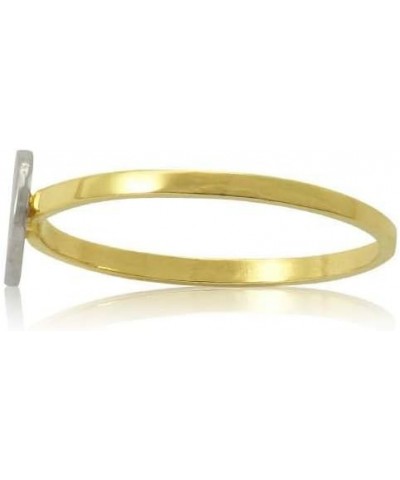 10k Yellow Gold Two-Tone Ladies Alphabet Initial Rings Letter I $48.52 Others