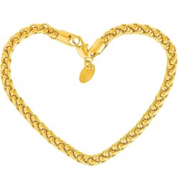 Ponytail anklet for Women Girls and Teen 24k Real Gold Plated 9.0 Inches Width: 5mm $27.43 Anklets