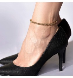 Ponytail anklet for Women Girls and Teen 24k Real Gold Plated 9.0 Inches Width: 5mm $27.43 Anklets