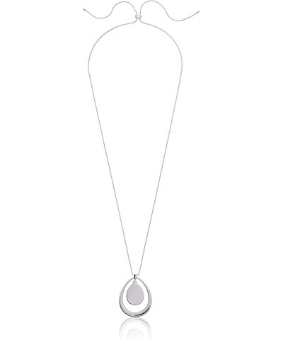 Women's Silver Adjustable Pendant Necklace, 40" L $19.15 Necklaces