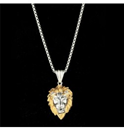 316l Stainless Steel Unique Design Lion Head Pendant Necklace Silver Gold-Small(With Chain) $9.75 Necklaces