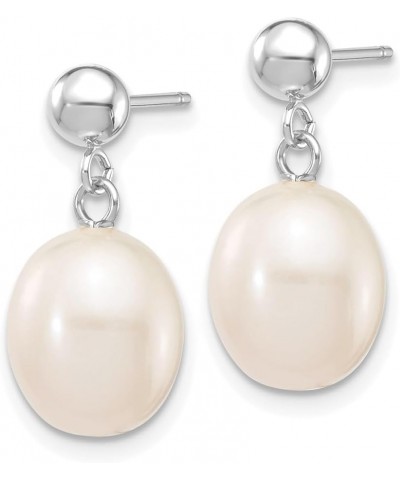 14K Yellow Gold 6 7mm White Rice Freshwater Cultured Pearl Drop Dangle Earrings 14K White Gold - 8mm - 0.31 inch $44.08 Earrings