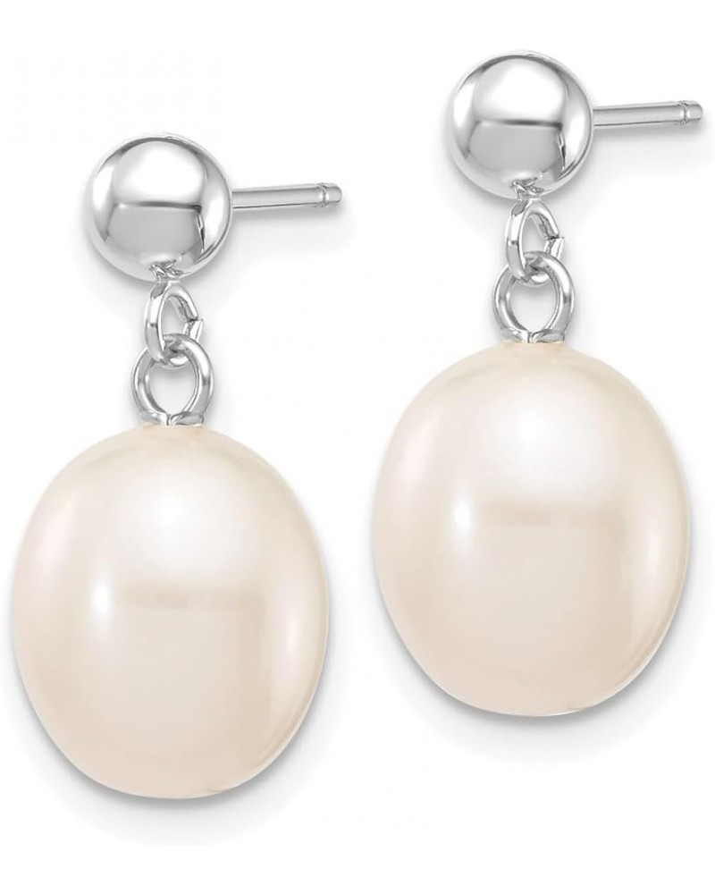 14K Yellow Gold 6 7mm White Rice Freshwater Cultured Pearl Drop Dangle Earrings 14K White Gold - 8mm - 0.31 inch $44.08 Earrings