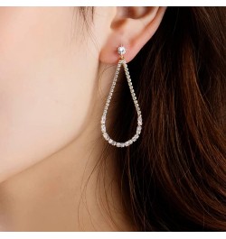 Rhinestone Earrings Dangling for Women Sparkly Silver Dangle Earrings Girls Long Chandelier Earrings Tassel Lightweight Ear S...